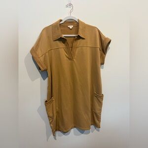 Hem & Thread Camel Collared Dress. Women’s size large
